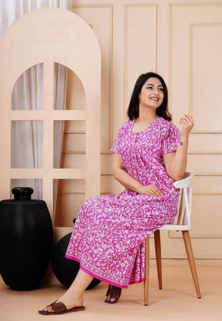 Maya print Women's Pure Cotton Regular Nighty Rajasthani Nighty Rajasthani Gown Jaipuri Nighty Jaipuri Gown Maxi Gown (Pack of 2 Maya print Women's Pure Cotton Regular Nighty Rajasthani Nighty Rajasthani Gown Jaipuri Nighty Jaipuri Gown Maxi Gown (Pack of 2