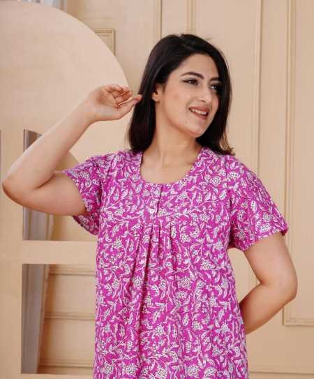 Maya print Women's Pure Cotton Regular Nighty Rajasthani Nighty Rajasthani Gown Jaipuri Nighty Jaipuri Gown Maxi Gown (Pack of 2 Maya print Women's Pure Cotton Regular Nighty Rajasthani Nighty Rajasthani Gown Jaipuri Nighty Jaipuri Gown Maxi Gown (Pack of 2