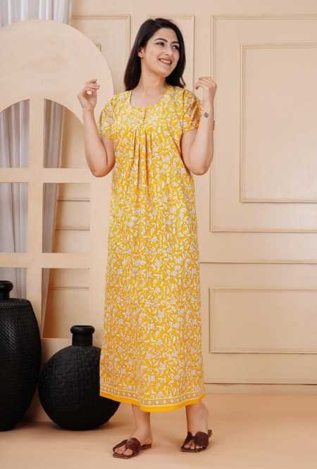 Maya print Women's Pure Cotton Regular Nighty Rajasthani Nighty Rajasthani Gown Jaipuri Nighty Jaipuri Gown Maxi Gown (Pack of 2 Maya print Women's Pure Cotton Regular Nighty Rajasthani Nighty Rajasthani Gown Jaipuri Nighty Jaipuri Gown Maxi Gown (Pack of 2