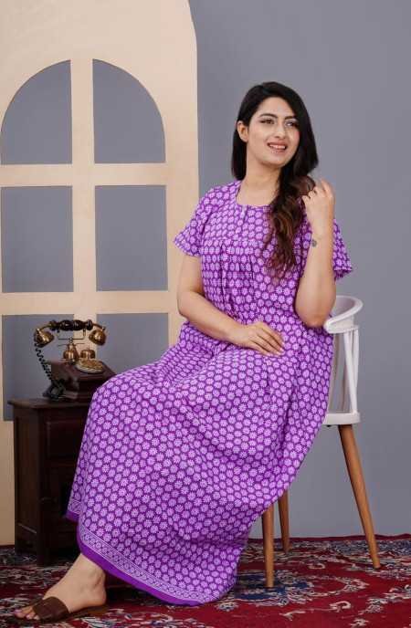 Maya print Women's Pure Cotton Regular Nighty Rajasthani Nighty Rajasthani Gown Jaipuri Nighty Jaipuri Gown Maxi Gown (Pack of 2 Maya print Women's Pure Cotton Regular Nighty Rajasthani Nighty Rajasthani Gown Jaipuri Nighty Jaipuri Gown Maxi Gown (Pack of 2