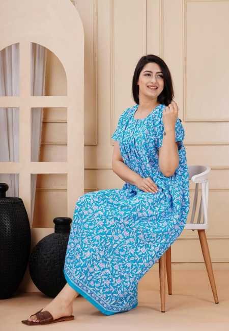 Maya print Women's Pure Cotton Regular Nighty Rajasthani Nighty Rajasthani Gown Jaipuri Nighty Jaipuri Gown Maxi Gown (Pack of 2 Maya print Women's Pure Cotton Regular Nighty Rajasthani Nighty Rajasthani Gown Jaipuri Nighty Jaipuri Gown Maxi Gown (Pack of 2