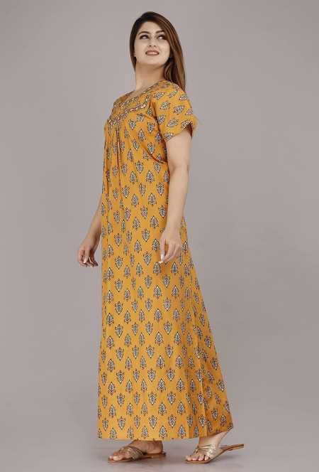 Maya print Women's Pure Cotton Regular Nighty Rajasthani Nighty Rajasthani Gown Jaipuri Nighty Jaipuri Gown Maxi Gown (Pack of 2 Maya print Women's Pure Cotton Regular Nighty Rajasthani Nighty Rajasthani Gown Jaipuri Nighty Jaipuri Gown Maxi Gown (Pack of 2