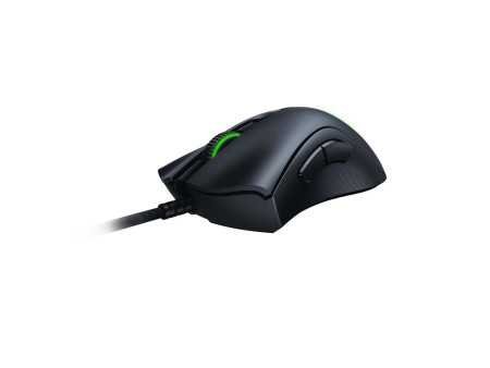 Razer DeathAdder Essential Wired Gaming Mouse I Single-Color Green Lighting I 6400DPI Optical Sensor- Black - RZ01-03850100-R3M1