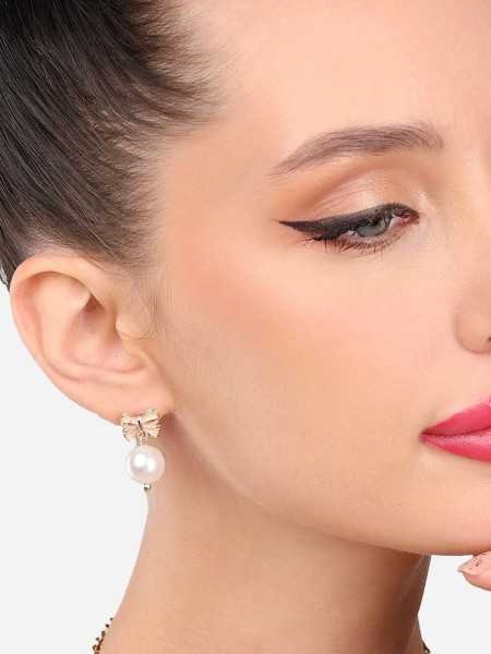 Zaveri Pearls Set of 25 Gold Tone Contemporary Studs & Drop Earrings For Women-ZPFK15140 Zaveri Pearls Set of 25 Gold Tone Contemporary Studs & Drop Earrings For Women-ZPFK15140