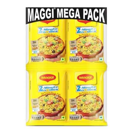 MAGGI 2-Minute Instant Noodles, Masala Noodles With Goodness Of Iron, Made With Choicest Quality Spices, Favourite Masala Taste,