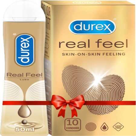 Durex Real Feel Condoms for Men - 10 Count | Latex Free Durex Real Feel Condoms for Men - 10 Count | Latex Free