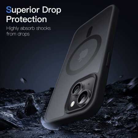 Enflamo Matte Back Cover Case Compatible with Mag-Safe Designed for iPhone 14 & iPhone 13 | Ultra Hybrid Camera Bump Protection