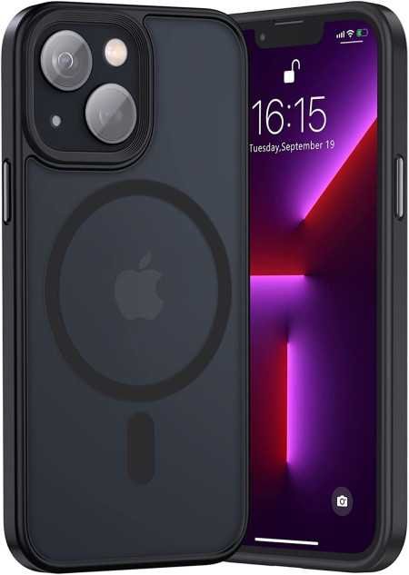 Enflamo Matte Back Cover Case Compatible with Mag-Safe Designed for iPhone 14 & iPhone 13 | Ultra Hybrid Camera Bump Protection