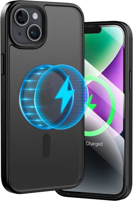 Enflamo Matte Back Cover Case Compatible with Mag-Safe Designed for iPhone 14 & iPhone 13 | Ultra Hybrid Camera Bump Protection