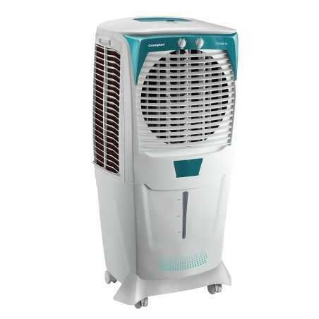 Crompton Ozone Desert Air Cooler- 75L with Everlast Pump, Auto Fill, 4-Way Air Deflection and High Density Honeycomb Pads White