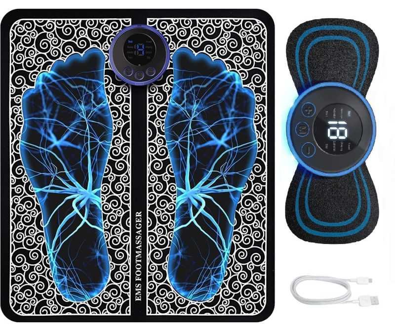 YOGIMOONI Foot Massager-Yogimooni Wireless Ems Massage Machine,Rechargeable,Portable,&Foldable Design. 8 Modes,19 Intensity YOGIMOONI Foot Massager-Yogimooni Wireless Ems Massage Machine,Rechargeable,Portable,&Foldable Design. 8 Modes,19 Intensity