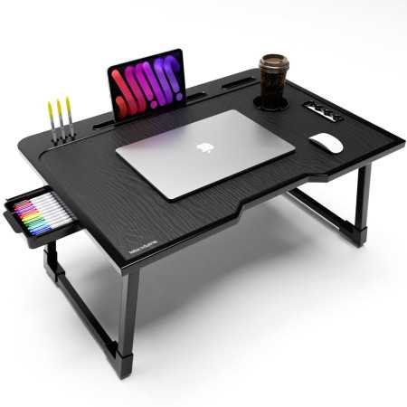 Rellon Industries Study Table for Students Bed Table for Study Foldable Laptop Table Portable & Lightweight Mini Table Bed