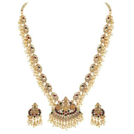 Shining Diva Fashion Latest Stylish Fancy Pearl Choker Traditional Jewellery Set for Women | Temple Necklace Set | Festive Shining Diva Fashion Latest Stylish Fancy Pearl Choker Traditional Jewellery Set for Women | Temple Necklace Set | Festive