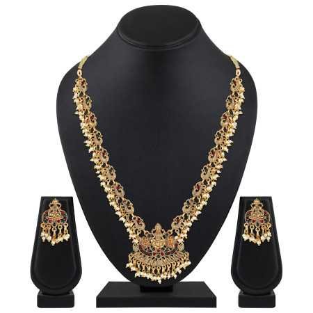 Shining Diva Fashion Latest Stylish Fancy Pearl Choker Traditional Jewellery Set for Women | Temple Necklace Set | Festive Shining Diva Fashion Latest Stylish Fancy Pearl Choker Traditional Jewellery Set for Women | Temple Necklace Set | Festive