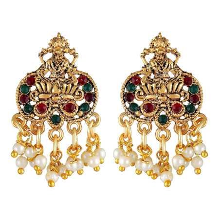 Shining Diva Fashion Latest Stylish Fancy Pearl Choker Traditional Jewellery Set for Women | Temple Necklace Set | Festive Shining Diva Fashion Latest Stylish Fancy Pearl Choker Traditional Jewellery Set for Women | Temple Necklace Set | Festive