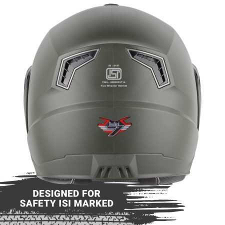 Steelbird SBA-7 7Wings ISI Certified Flip-Up Helmet for Men and Women with Inner Smoke Sun Shield (Medium 580 MM, Dashing Black)