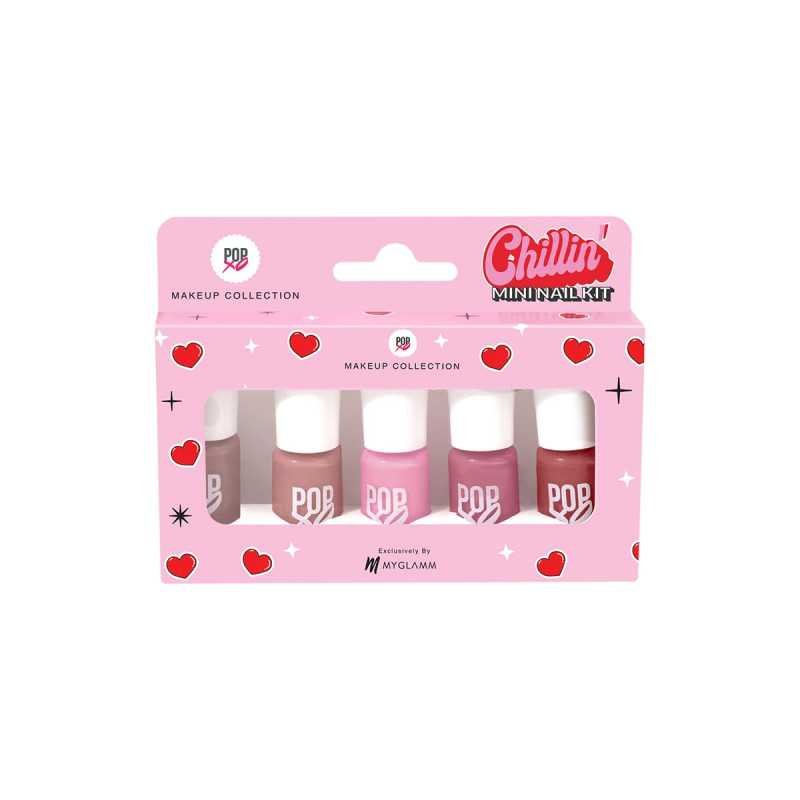 MyGlamm POPxo Makeup Collection Glossy Finish, Chillin' Mini Nail Kit, Paraben Free, Long Lasting Formula, 5 in 1 Combo MyGlamm POPxo Makeup Collection Glossy Finish, Chillin' Mini Nail Kit, Paraben Free, Long Lasting Formula, 5 in 1 Combo