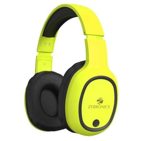 ZEBRONICS Thunder Bluetooth 5.3 Wireless Over ear Headphones with 60H Backup, Gaming Mode, Dual Pairing, ENC, AUX, Micro SD,