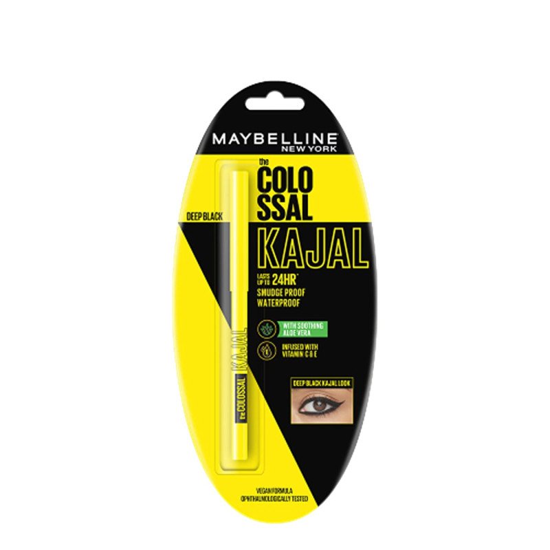 Maybelline New York Colossal Kajal, Intense Colour, Waterproof, Long lasting 24Hrs Stay, Black, 0.35g Maybelline New York Colossal Kajal, Intense Colour, Waterproof, Long lasting 24Hrs Stay, Black, 0.35g