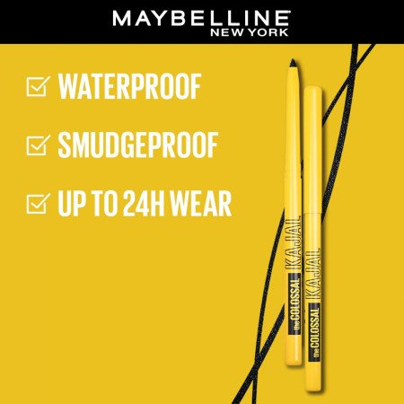 Maybelline New York Colossal Kajal, Intense Colour, Waterproof, Long lasting 24Hrs Stay, Black, 0.35g Maybelline New York Colossal Kajal, Intense Colour, Waterproof, Long lasting 24Hrs Stay, Black, 0.35g