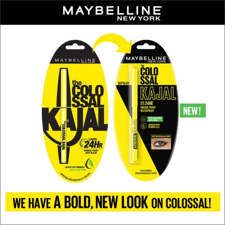 Maybelline New York Colossal Kajal, Intense Colour, Waterproof, Long lasting 24Hrs Stay, Black, 0.35g Maybelline New York Colossal Kajal, Intense Colour, Waterproof, Long lasting 24Hrs Stay, Black, 0.35g
