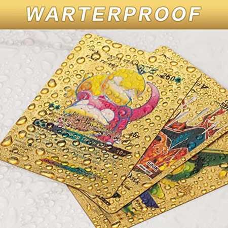 SHINETOY Playing Cards 55 PCS Golden Foil Card Assorted Cards TCG Deck Box - V Series Cards Vmax GX Rare Golden Cards and