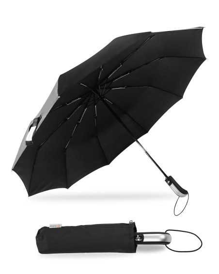 Destinio Umbrella for Men - Automatic Large Size Foldable Umbrella with Travel Cover for Man and women - 3 fold Windproof