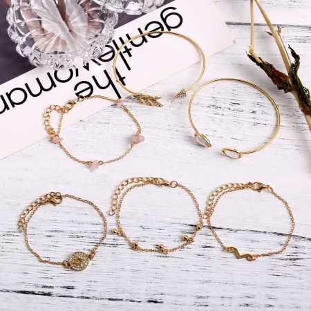 Shining Diva Fashion Latest Stylish Multilayer Gold Plated Bangle Bracelet for Women and Girls (rr14669b) Set of 6 Shining Diva Fashion Latest Stylish Multilayer Gold Plated Bangle Bracelet for Women and Girls (rr14669b) Set of 6