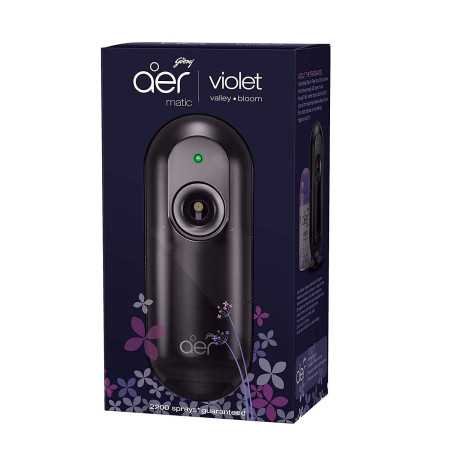 Godrej aer Matic Kit (Machine + 1 Refill) - Automatic Room Fresheners with Flexi Control Spray | Violet Valley Bloom | 2200 Godrej aer Matic Kit (Machine + 1 Refill) - Automatic Room Fresheners with Flexi Control Spray | Violet Valley Bloom | 2200