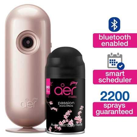 Godrej aer Matic Kit (Machine + 1 Refill) - Automatic Room Fresheners with Flexi Control Spray | Violet Valley Bloom | 2200 Godrej aer Matic Kit (Machine + 1 Refill) - Automatic Room Fresheners with Flexi Control Spray | Violet Valley Bloom | 2200