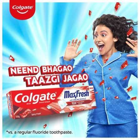 Colgate MaxFresh Toothpaste, Red Gel Tooth Paste with Menthol for Super Fresh Breath, 300g, 150g X 2 (Spicy Fresh) (Combo Pack Colgate MaxFresh Toothpaste, Red Gel Tooth Paste with Menthol for Super Fresh Breath, 300g, 150g X 2 (Spicy Fresh) (Combo Pack