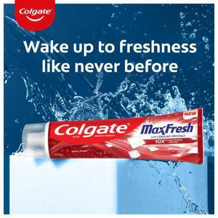 Colgate MaxFresh Toothpaste, Red Gel Tooth Paste with Menthol for Super Fresh Breath, 300g, 150g X 2 (Spicy Fresh) (Combo Pack Colgate MaxFresh Toothpaste, Red Gel Tooth Paste with Menthol for Super Fresh Breath, 300g, 150g X 2 (Spicy Fresh) (Combo Pack