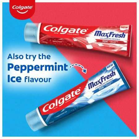 Colgate MaxFresh Toothpaste, Red Gel Tooth Paste with Menthol for Super Fresh Breath, 300g, 150g X 2 (Spicy Fresh) (Combo Pack Colgate MaxFresh Toothpaste, Red Gel Tooth Paste with Menthol for Super Fresh Breath, 300g, 150g X 2 (Spicy Fresh) (Combo Pack