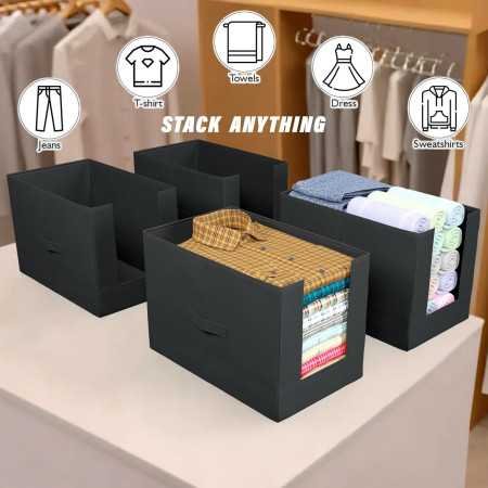 Kuber Industries Non-Woven Shirt Stacker/Clothes Organizer|Solid Color & Foldable Non Woven Material|Closet & Wardrobe Kuber Industries Non-Woven Shirt Stacker/Clothes Organizer|Solid Color & Foldable Non Woven Material|Closet & Wardrobe