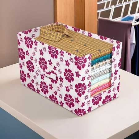 Kuber Industries Non-Woven Shirt Stacker/Clothes Organizer|Solid Color & Foldable Non Woven Material|Closet & Wardrobe Kuber Industries Non-Woven Shirt Stacker/Clothes Organizer|Solid Color & Foldable Non Woven Material|Closet & Wardrobe