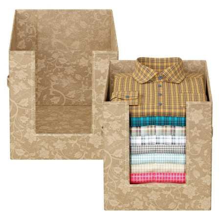 Kuber Industries Non-Woven Shirt Stacker/Clothes Organizer|Solid Color & Foldable Non Woven Material|Closet & Wardrobe Kuber Industries Non-Woven Shirt Stacker/Clothes Organizer|Solid Color & Foldable Non Woven Material|Closet & Wardrobe