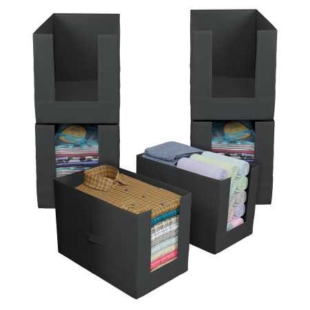 Kuber Industries Non-Woven Shirt Stacker/Clothes Organizer|Solid Color & Foldable Non Woven Material|Closet & Wardrobe Kuber Industries Non-Woven Shirt Stacker/Clothes Organizer|Solid Color & Foldable Non Woven Material|Closet & Wardrobe