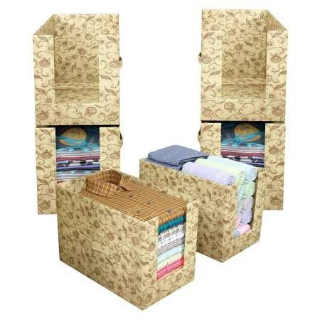 Kuber Industries Non-Woven Shirt Stacker/Clothes Organizer|Solid Color & Foldable Non Woven Material|Closet & Wardrobe Kuber Industries Non-Woven Shirt Stacker/Clothes Organizer|Solid Color & Foldable Non Woven Material|Closet & Wardrobe