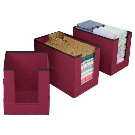 Kuber Industries Non-Woven Shirt Stacker/Clothes Organizer|Solid Color & Foldable Non Woven Material|Closet & Wardrobe Kuber Industries Non-Woven Shirt Stacker/Clothes Organizer|Solid Color & Foldable Non Woven Material|Closet & Wardrobe