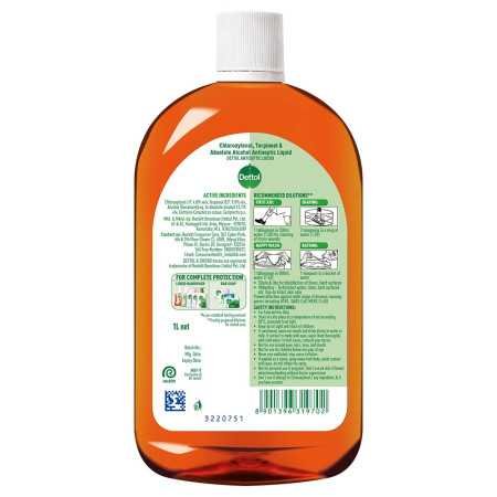 Dettol Antiseptic Liquid for First Aid , Surface Disinfection and Personal Hygiene , 1 Litre Dettol Antiseptic Liquid for First Aid , Surface Disinfection and Personal Hygiene , 1 Litre