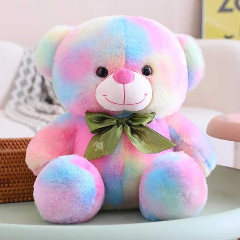 Storio Toy Cute Rainbow Colored Huggable Teddy Bear | 30 cm | Plushie Soft Toys for Kids | Plush Soft Toys for Baby Boys and Storio Toy Cute Rainbow Colored Huggable Teddy Bear | 30 cm | Plushie Soft Toys for Kids | Plush Soft Toys for Baby Boys and