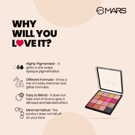 MARS 12 Shades Dance of Joy Eyeshadow Palette | Highly Pigmented and Blendable | Multicolor | Matte and Shimmer Finish (13.2g)