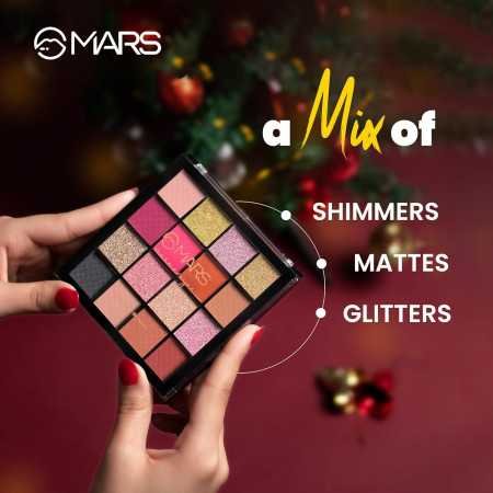 MARS 12 Shades Dance of Joy Eyeshadow Palette | Highly Pigmented and Blendable | Multicolor | Matte and Shimmer Finish (13.2g)