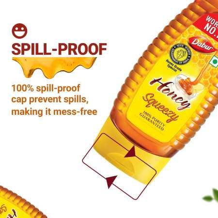 Dabur Honey Squeezy Pack 800g (400gx2, Pack of 2) | 100% Pure | World's No.1 Honey Brand with No Sugar Adulteration Dabur Honey Squeezy Pack 800g (400gx2, Pack of 2) | 100% Pure | World's No.1 Honey Brand with No Sugar Adulteration