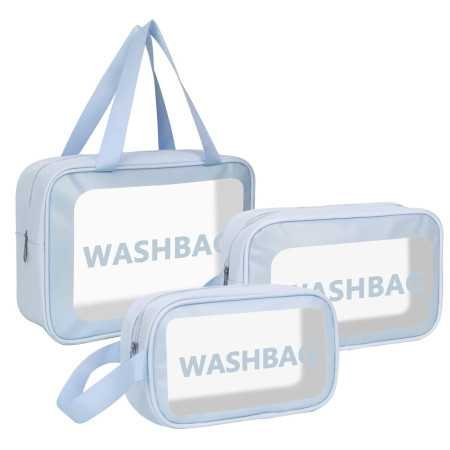 Xelvix Makeup Pouch Travel Toiletries Organizer Cosmetic Bags Portable Organizer Case Carry Pouch for Women Bathroom Set of 3