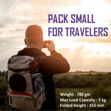 Syvo WT 3130 Aluminum Tripod (133CM), Universal Lightweight Tripod with Mobile Phone Holder Mount & Carry Bag for All Smart