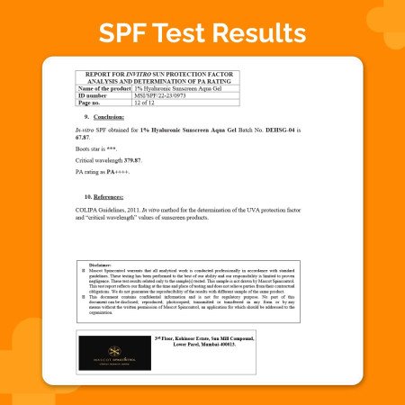 The Derma Co 1% Hyaluronic Sunscreen SPF 50 Aqua Gel, PA++++, Lightweight, No white-cast for Broad Spectrum & Blue Light The Derma Co 1% Hyaluronic Sunscreen SPF 50 Aqua Gel, PA++++, Lightweight, No white-cast for Broad Spectrum & Blue Light