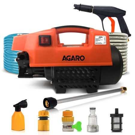 AGARO Supreme High Pressure Washer, Car Washer, 1800 Watts Motor, 120 Bars, 6.5L/Min Flow Rate, 8 Meters Outlet Hose, Portable,