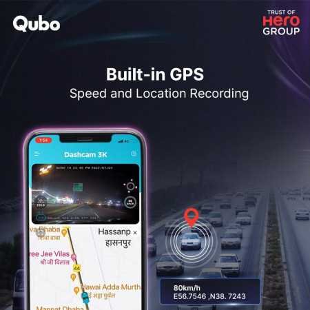 Qubo Car Dash Camera Pro X 3MP 1296p from Hero Group | Made in India | Super Capacitor| Wide Angle View | Emergency Recording | Qubo Car Dash Camera Pro X 3MP 1296p from Hero Group | Made in India | Super Capacitor| Wide Angle View | Emergency Recording |