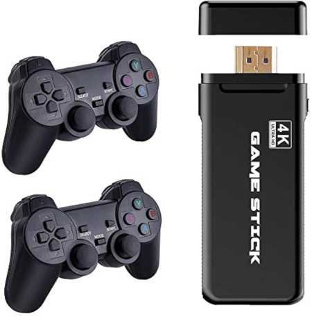 GSH USB Wireless Console Game Stick Video Game Console Built-in 3000 Classic Games 8 Bit Mini Retro Controller HDMI Output Dual
